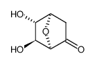 (+)-(1R,4R,5S,6S)-5-exo,6-endo-dihydroxy-7-oxabicyclo<2.2.1>heptan-2-one结构式