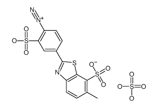 hydrogen sulfate,4-(6-methyl-7-sulfo-1,3-benzothiazol-2-yl)-2-sulfobenzenediazonium结构式