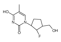 1-[(1S,2R,3S)-2-fluoro-3-(hydroxymethyl)cyclopentyl]-5-methylpyrimidine-2,4-dione Structure