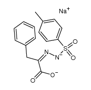 monosodium mono((Z)-2-(1-carboxylato-2-phenylethylidene)-1-tosylhydrazin-1-ide)结构式