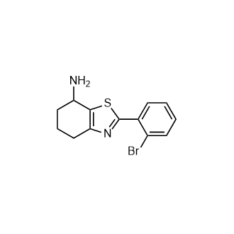 2-(2-溴苯基)-4,5,6,7-四氢苯并[d]噻唑-7-胺结构式