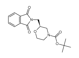 (S)-tert-butyl 2-((1,3-dioxoisoindolin-2-yl)methyl)morpholine-4-carboxylate结构式