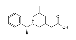 3-[(1-(S)-phenylethylamino)-methyl]-5-methyl-hexanoic acid结构式