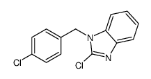 2-chloro-1-[(4-chlorophenyl)methyl]benzimidazole structure