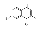 6-Bromo-3-iodo-1H-quinolin-4-one结构式