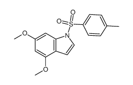 4,6-dimethoxy-N-p-tolylsulphonylindole结构式