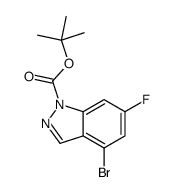 tert-butyl 4-bromo-6-fluoroindazole-1-carboxylate结构式