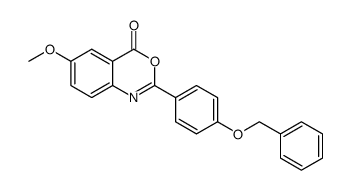 2-(4-(benzyloxy)phenyl)-6-methoxy-4H-benzo[1,3]oxazin-4-one结构式