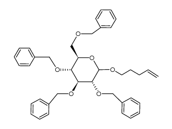 pent-4-enyl 2,3,4,6-tetra-O-benzyl-D-glucopyranoside结构式