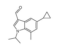 5-cyclopropyl-7-methyl-1-(propan-2-yl)-1H-indole-3-carboxaldehyde结构式
