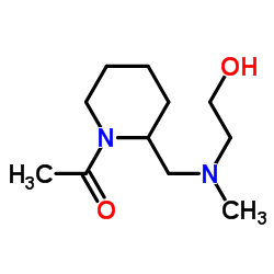 1-(2-{[(2-Hydroxyethyl)(methyl)amino]methyl}-1-piperidinyl)ethanone结构式