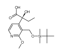 (S)-2-(3-(((tert-butyldimethylsilyl)oxy)methyl)-2-methoxypyridin-4-yl)-2-hydroxybutanoic acid结构式