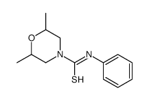 2,6-dimethyl-N-phenylmorpholine-4-carbothioamide Structure