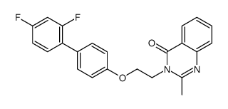 3-[2-[4-(2,4-difluorophenyl)phenoxy]ethyl]-2-methylquinazolin-4-one结构式