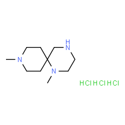 1,9-Dimethyl-1,4,9-triazaspiro[5.5]undecane trihydrochloride结构式