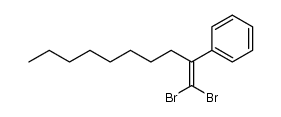 1,1-dibromo-2-phenyl-1-decene Structure