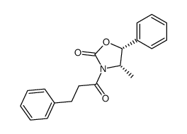 (4S,5R)-4-methyl-5-phenyl-3-(3-phenylpropanoyl)oxazolidin-2-one结构式