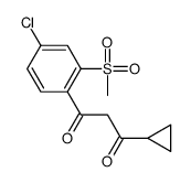 1-(4-chloro-2-methylsulfonylphenyl)-3-cyclopropylpropane-1,3-dione结构式