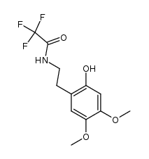 2,2,2-trifluoro-N-(2-hydroxy-4,5-dimethoxyphenethyl)acetamide Structure