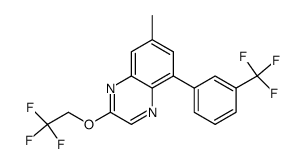 6-methyl-3-(2,2,2-trifluoroethoxy)-8-[3-(trifluoromethyl)phenyl]quinoxaline结构式