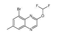 8-bromo-2-(difluoromethoxy)-6-methylquinoxaline结构式
