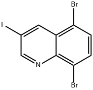 5,8-Dibromo-3-fluoroquinoline结构式