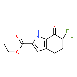 Ethyl6,6-difluoro-7-oxo-4,5-dihydro-1h-indole-2-carboxylate structure