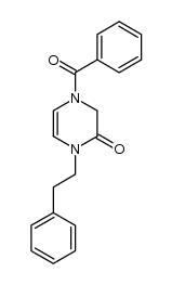 1-(2-phenylethyl)-4-benzoyl-2,3-dehydropiperazin-6-one结构式