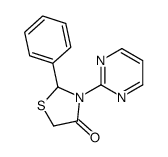 2-phenyl-3-pyrimidin-2-yl-1,3-thiazolidin-4-one结构式