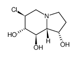 1,7,8-Indolizinetriol, 6-chlorooctahydro-, 1S-(1.alpha.,6.beta.,7.alpha.,8.beta.,8a.beta.)-结构式