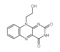 Benzo[g]pteridine-2,4(1H,3H)-dione, 10-(2-hydroxyethyl)- Structure