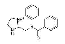 N-(4,5-dihydro-1H-imidazol-3-ium-2-ylmethyl)-N-phenylbenzamide结构式