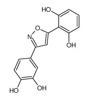 3-(3,4-dihydroxyphenyl)-5-(2,6-dihydroxyphenyl)isoxazole结构式