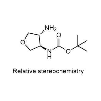 rel-tert-Butyl ((3R,4R)-4-aminotetrahydrofuran-3-yl)carbamate structure