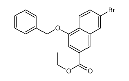 2-Naphthalenecarboxylic acid, 7-bromo-4-(phenylmethoxy)-, ethyl ester Structure