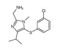 1-{5-[(3-Chlorophenyl)sulfanyl]-4-isopropyl-1-methyl-1H-imidazol- 2-yl}methanamine结构式