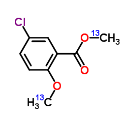 (13C,2H3)Methyl 5-chloro-2-[(13C,2H3)methyloxy]benzoate结构式