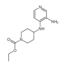 ethyl 4-[(3-aminopyridin-4-yl)amino]piperidine-1-carboxylate结构式