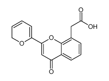 2-[4-oxo-2-(2H-pyran-6-yl)chromen-8-yl]acetic acid结构式