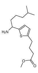 methyl 4-[5-(1-amino-5-methylhexyl)thiophen-2-yl]butanoate Structure