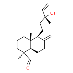 13-Hydroxylabda-8(17),14-diene-19-one Structure