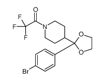 1-{4-[2-(4-Bromophenyl)-1,3-dioxolan-2-yl]-1-piperidinyl}-2,2,2-t rifluoroethanone Structure