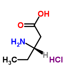 (S)-3-氨基戊酸盐酸盐结构式