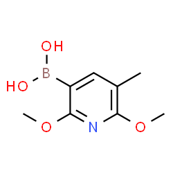 2,6-Dimethoxy-5-methylpyridine-3-boronic acid结构式