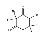 2,2,4-tribromo-5,5-dimethyl-cyclohexane-1,3-dione结构式