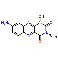 8-AMINO-1,3-DIMETHYL-1H-BENZO[G]PTERIDINE-2,4-DIONE结构式