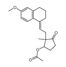 17β-Acetoxy-3-methoxy-8,14-seco-estra-1,3,5(10),9(11)-tetraen-14-on Structure