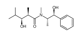 [2R,3S,1'S,2'S]-(+)-(2'-hydroxy-1'-methyl-2'-phenylethyl)-3-hydroxy-N,2,5-trimethylpentanamide Structure