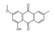1-hydroxy-3-methoxy-6-methylanthracene-9,10-dione结构式