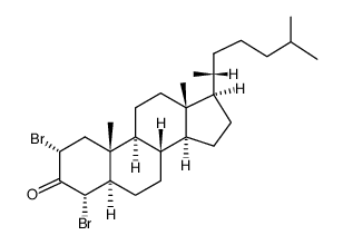 2α,4α-dibromo-5α-cholestan-3-one Structure